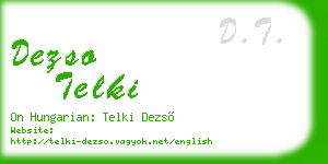 dezso telki business card
